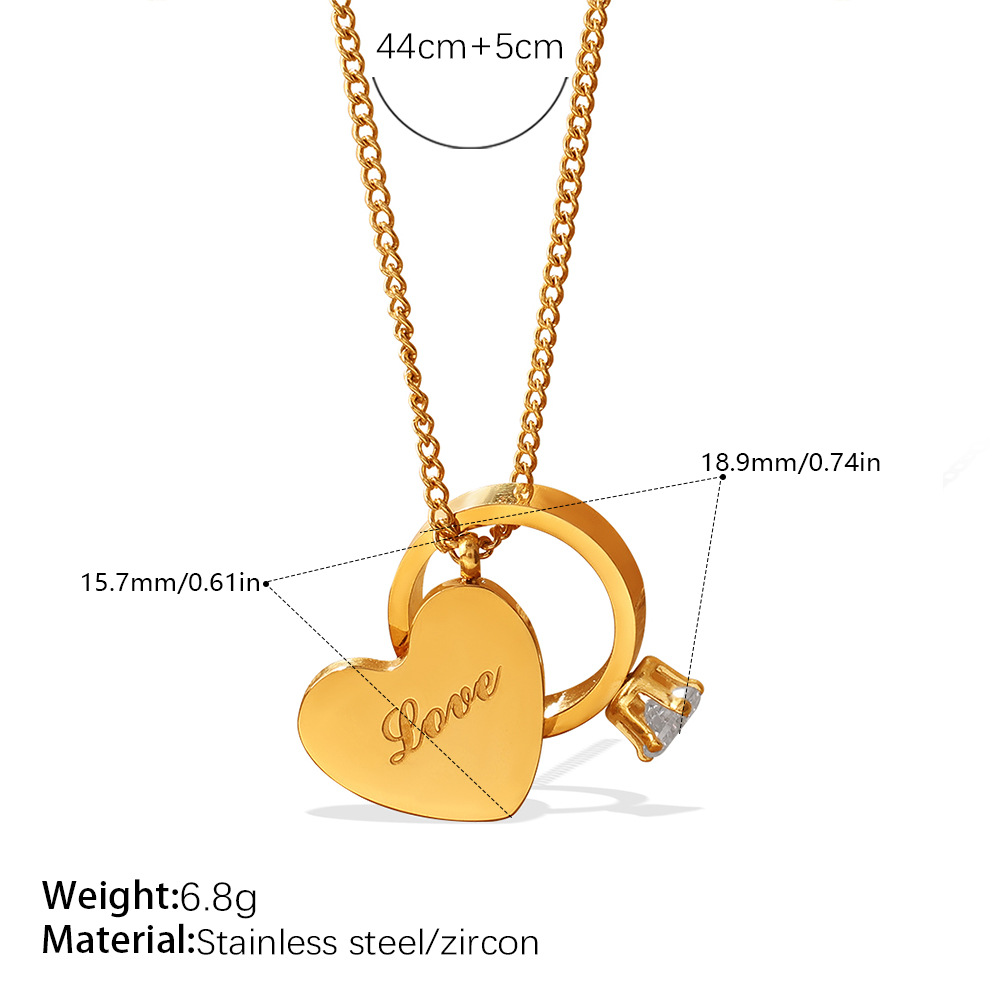Amour Love Ring Necklace